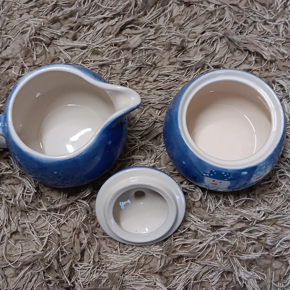 Le Gourmet Chef Snowman Cream & Sugar Set - Picture 3 of 5